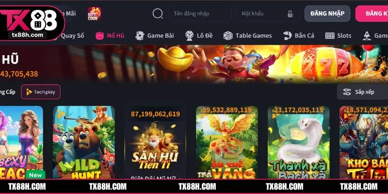Danh sách game nổ hũ đổi thưởng nổi bật tại nền tảng