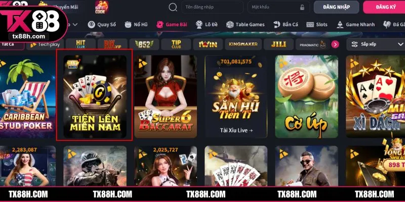 Tiến lên đếm lá game bài đơn giản nhưng cực hấp dẫn